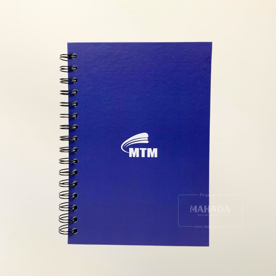 Buku Agenda Berbahan Hardcover Dengan Ring Desain Logo Perusahaan (1)