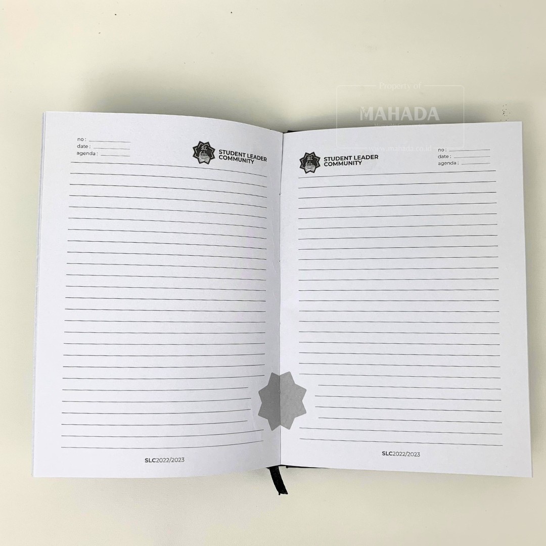 Buku Agenda Berbahan Hardcover Model Blok Lem Dengan Desain Grafis Logo Perusahaan Custom (6)