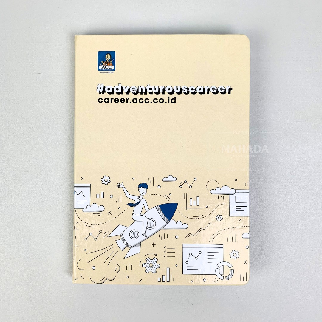 Buku Agenda Berbahan Hardcover Dengan Pengunci Karet Desain Grafis Custom (7)