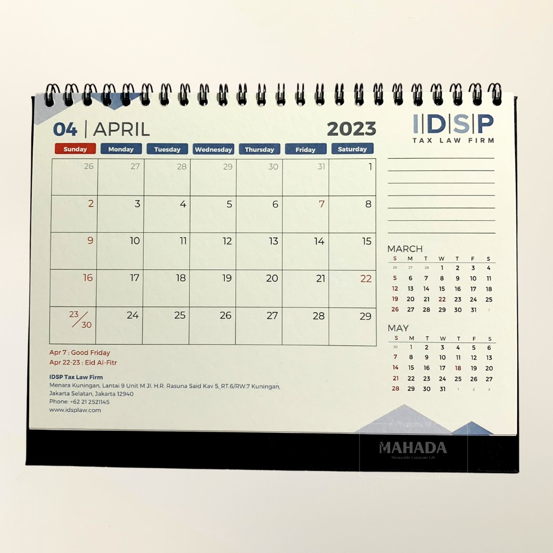 Kalender Meja Model Schedule Berisi 1 Bulan Dengan Desain Grafis Custom (1)