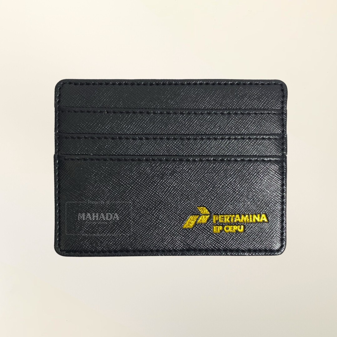 Card Holder Berbahan Kombinasi Kulit dan Metal Dengan Custom Logo Perusahaan (1)