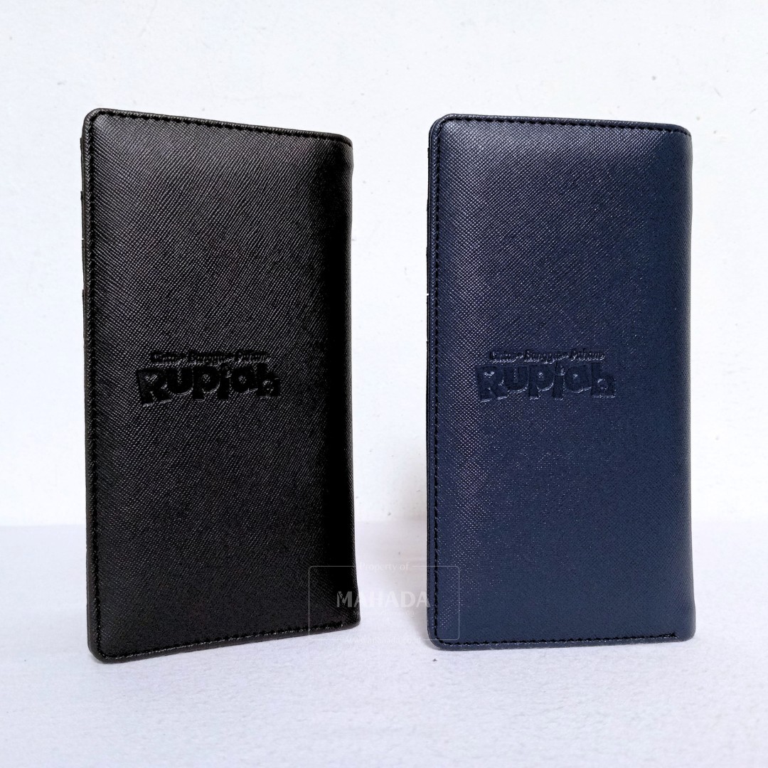 Dompet Custom Berbahan Kulit Berwarna Biru dan Hitam Dengan Logo (3)