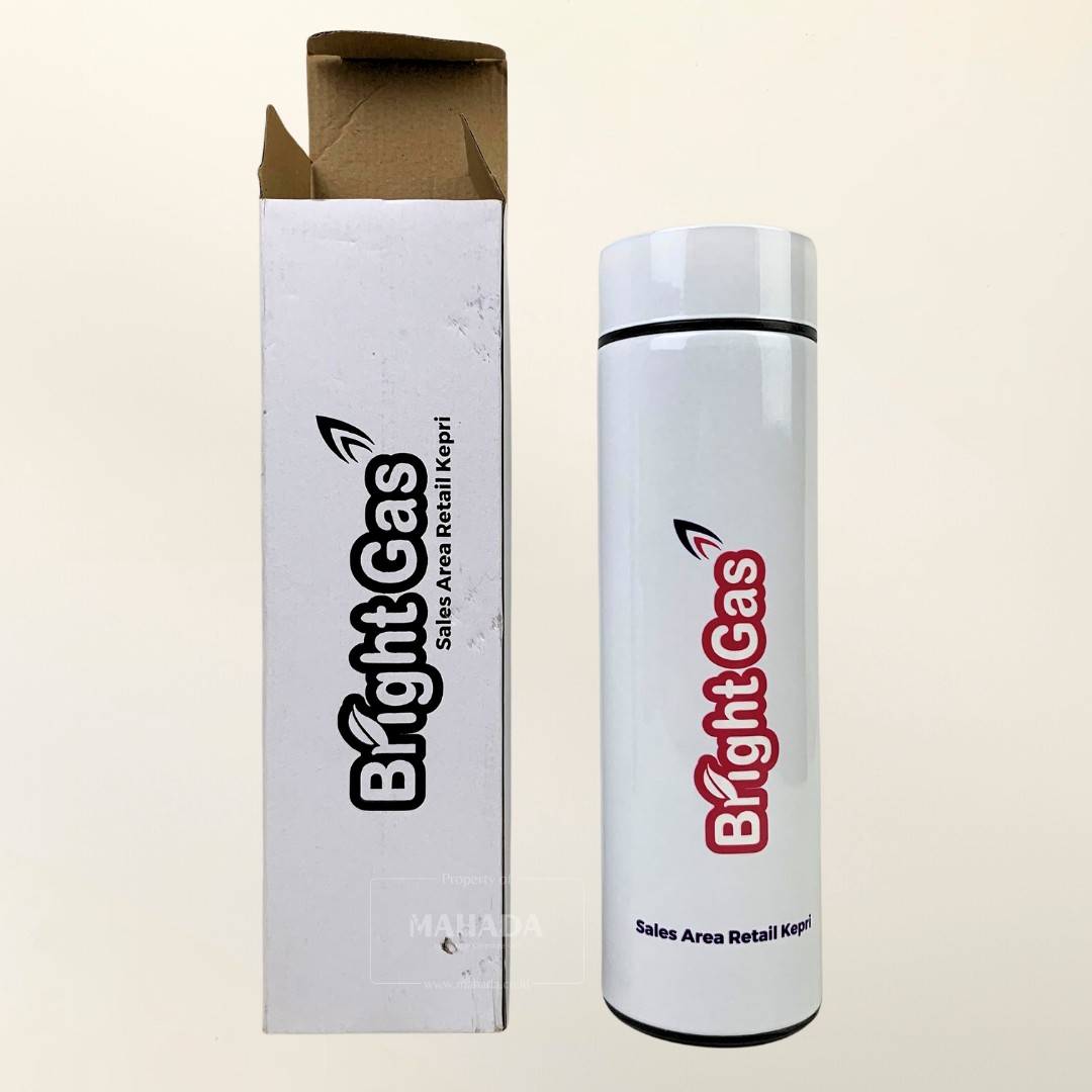 Packaging Botol Tumbler Berbahan Softbox Karton Dengan Custom Logo Perusahaan Untuk Souvenir (1)