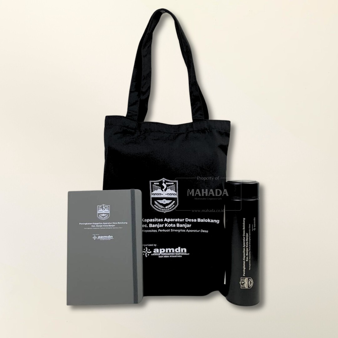 Souvenir Event 3 Berisi Totebag, Tumbler dan Buku Agenda