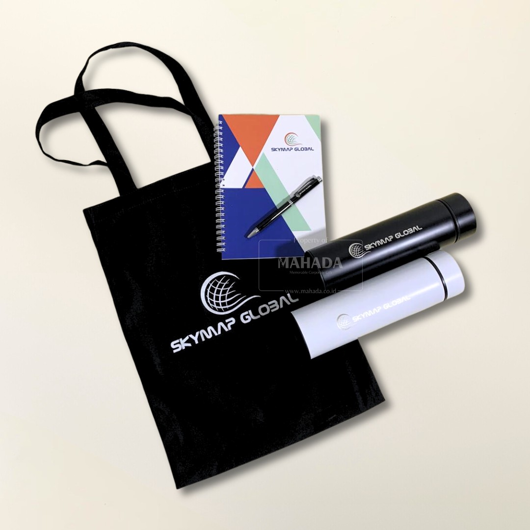 Souvenir Kantor 4 Berisi Tumbler, Buku Agenda, Pulpen dan Totebag (2)