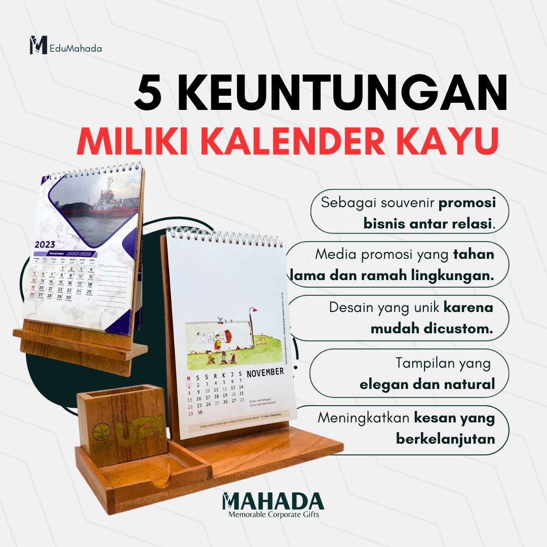 5 keuntungan memiliki kalender kayu mahada