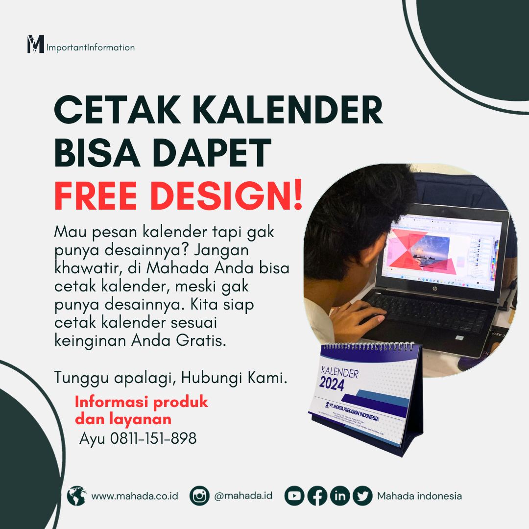 cetak kalender dapat free design mahada